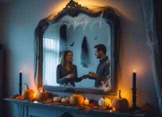 Sådan skaber du et uhyggeligt spejl til halloween pynt til hjemmet