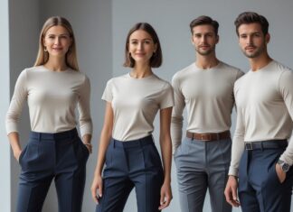 Sådan styler du langærmede t-shirts med habitbukser til enhver lejlighed