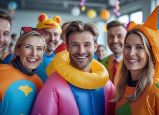 Filmkarakterer i oppustelige udklædninger til din næste kostumefest