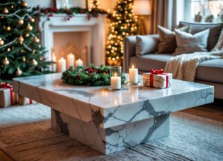 Sådan skaber du den perfekte julestemning med marmor sofabord til stuen