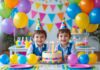 Sådan skaber du den perfekte tvillingefødselsdag med farverige festballoner