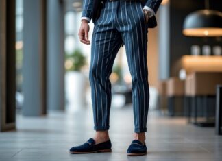 Sådan styler du stribede bukser til enhver lejlighed med de rette slippers
