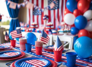 Sådan skaber du den perfekte amerikanske fest med pynt til festartikler