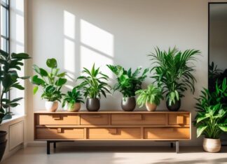 Sådan skaber du et stilfuldt hjem med planter og konsolbord med skuffer til hjemmet